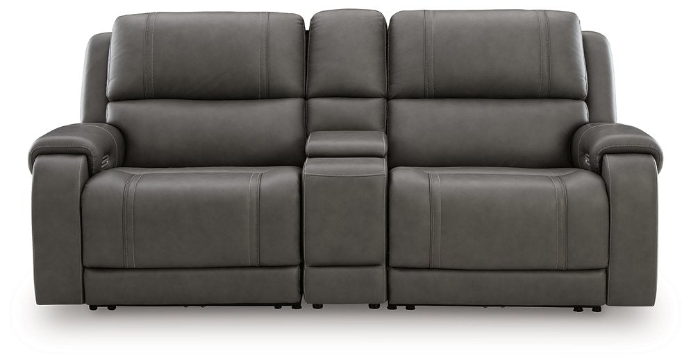 5Z - Pittson Power Reclining Sectional Loveseat with Console - Furniture World SW (WA)