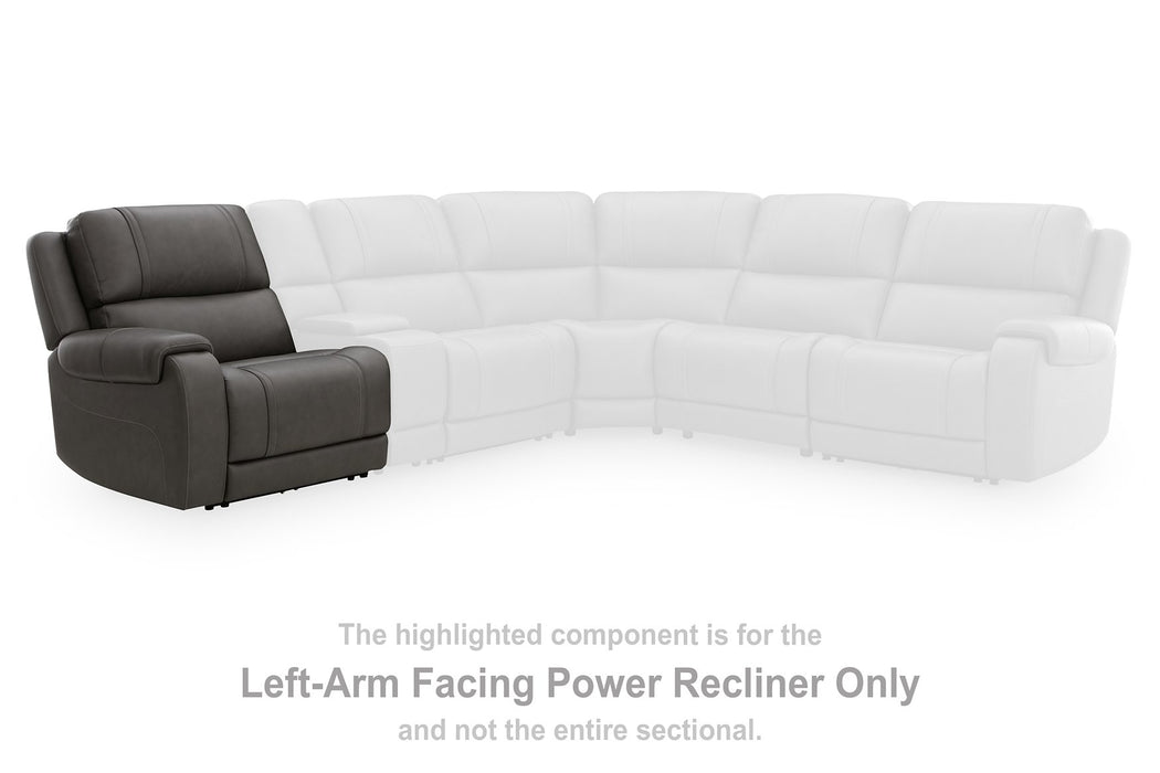 5Z - Pittson Power Reclining Sectional Loveseat with Console - Furniture World SW (WA)