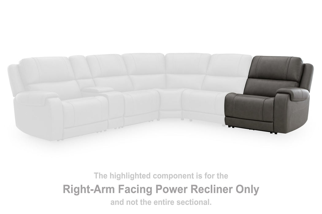 5Z - Pittson Power Reclining Sectional Loveseat - Furniture World SW (WA)