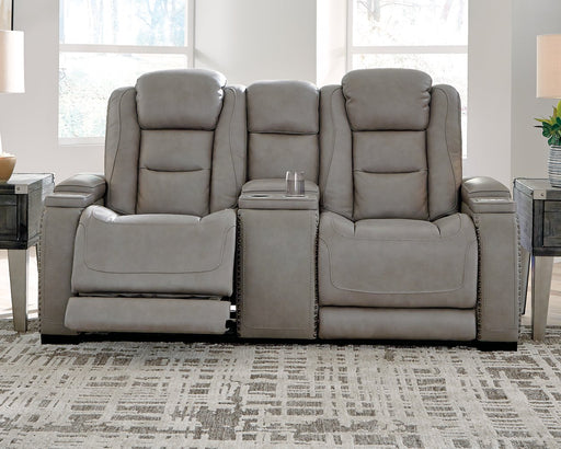 The Man-Den Power Reclining Loveseat with Console - Furniture World SW (WA)