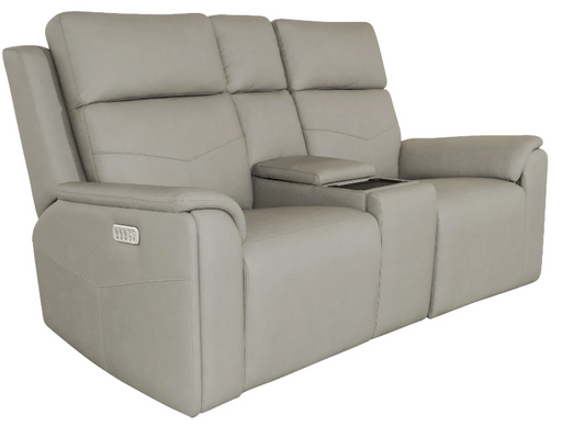 Flexsteel Vernon Power Reclining Loveseat with Console, Power Headrests, Lumbar, Heat & Massage - Furniture World SW (WA)