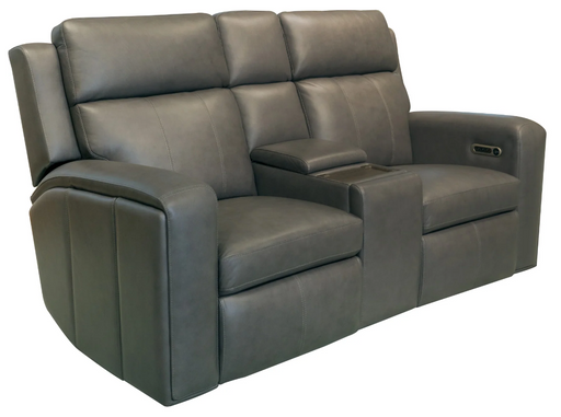 Flexsteel Wyatt Power Reclining Console Loveseat with Power Headrests and Lumbar - Furniture World SW (WA)