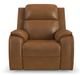 Flexsteel Ziggy Leather Power Recliner with Power Headrest, Lumbar, Heat & Massage - Furniture World SW (WA)