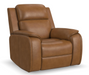 Flexsteel Ziggy Leather Power Recliner with Power Headrest, Lumbar, Heat & Massage - Furniture World SW (WA)