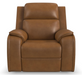Flexsteel Ziggy Leather Power Recliner with Power Headrest, Lumbar, Heat & Massage - Furniture World SW (WA)