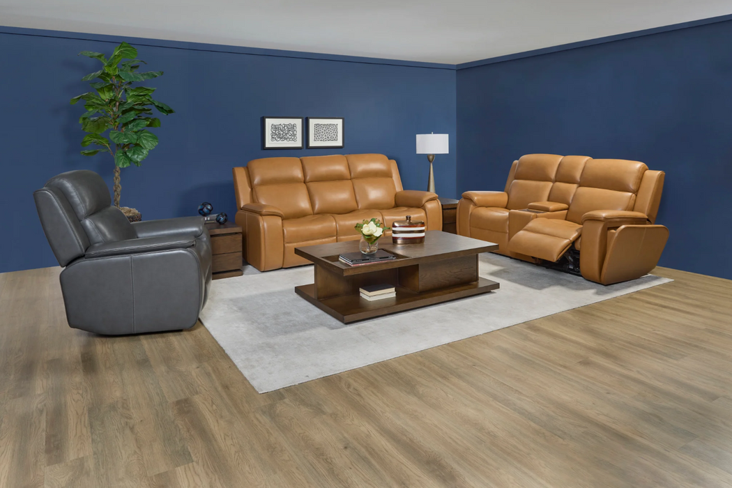 Flexsteel Ziggy Leather Power Reclining Sofa with Power Headrest, Lumbar, Heat & Massage - Furniture World SW (WA)