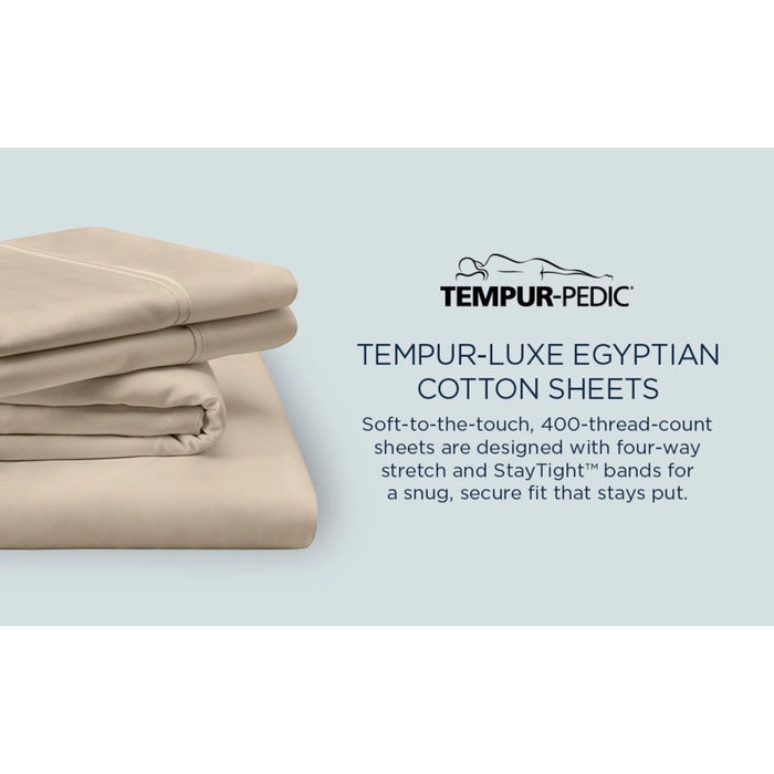 TEMPUR Luxe Egyptian Cotton Sheet Set White