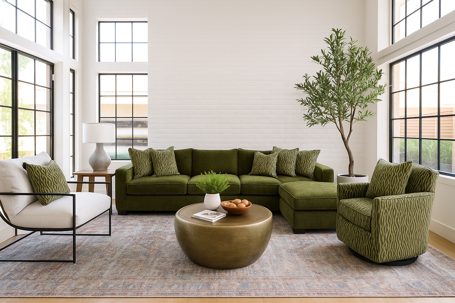 Stanton Furniture 495 Sectional - Shown in Zaftig Parchment