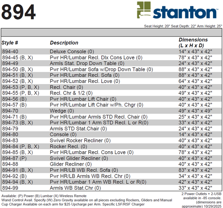 Stanton 894 Sofa – Shown in Cassidy Chocolate - Furniture World SW (WA)
