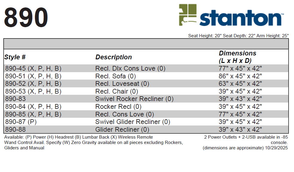 Stanton 890 Sofa – Shown in Deschutes Whiskey - Furniture World SW (WA)