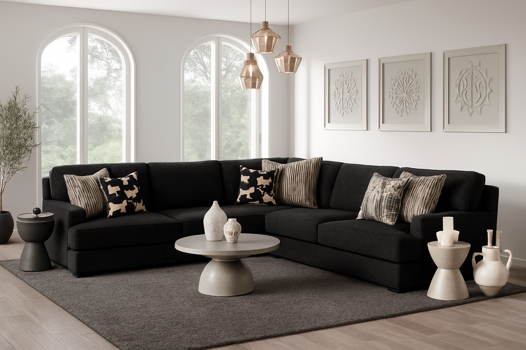 Stanton Furniture 575 Sectional - Shown in Polar Fossil