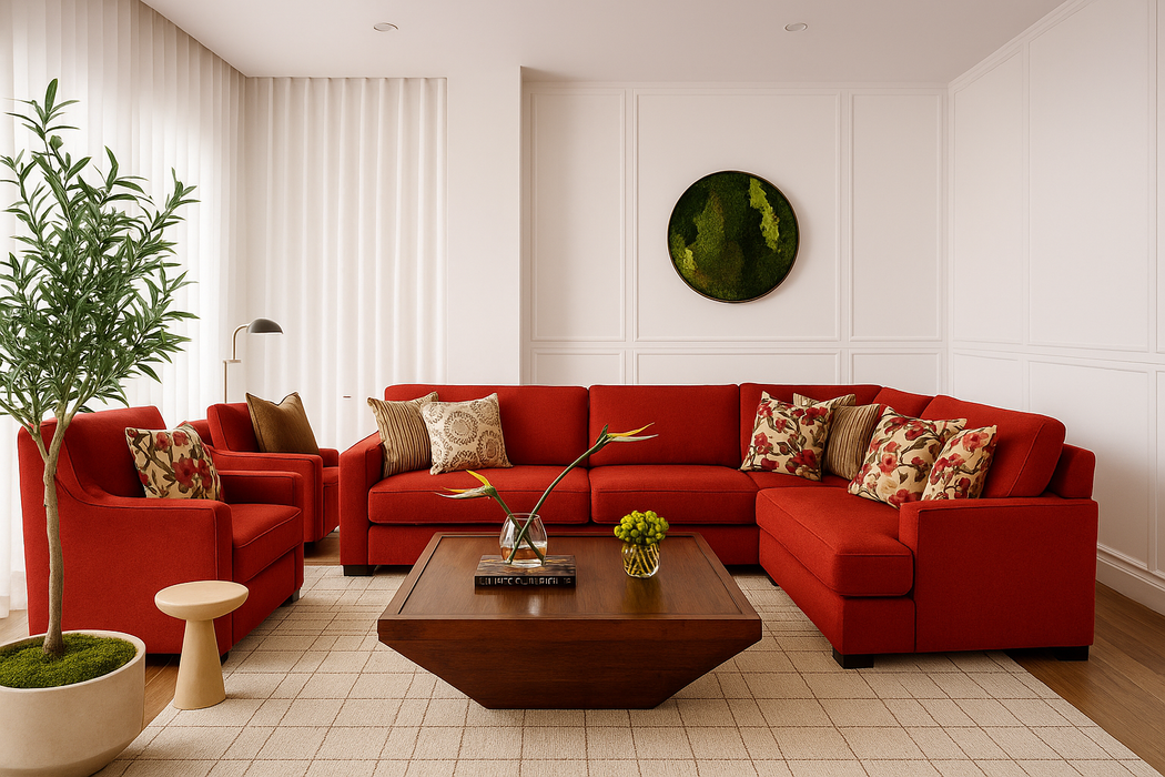 Stanton Furniture 575 Sectional - Shown in Polar Fossil