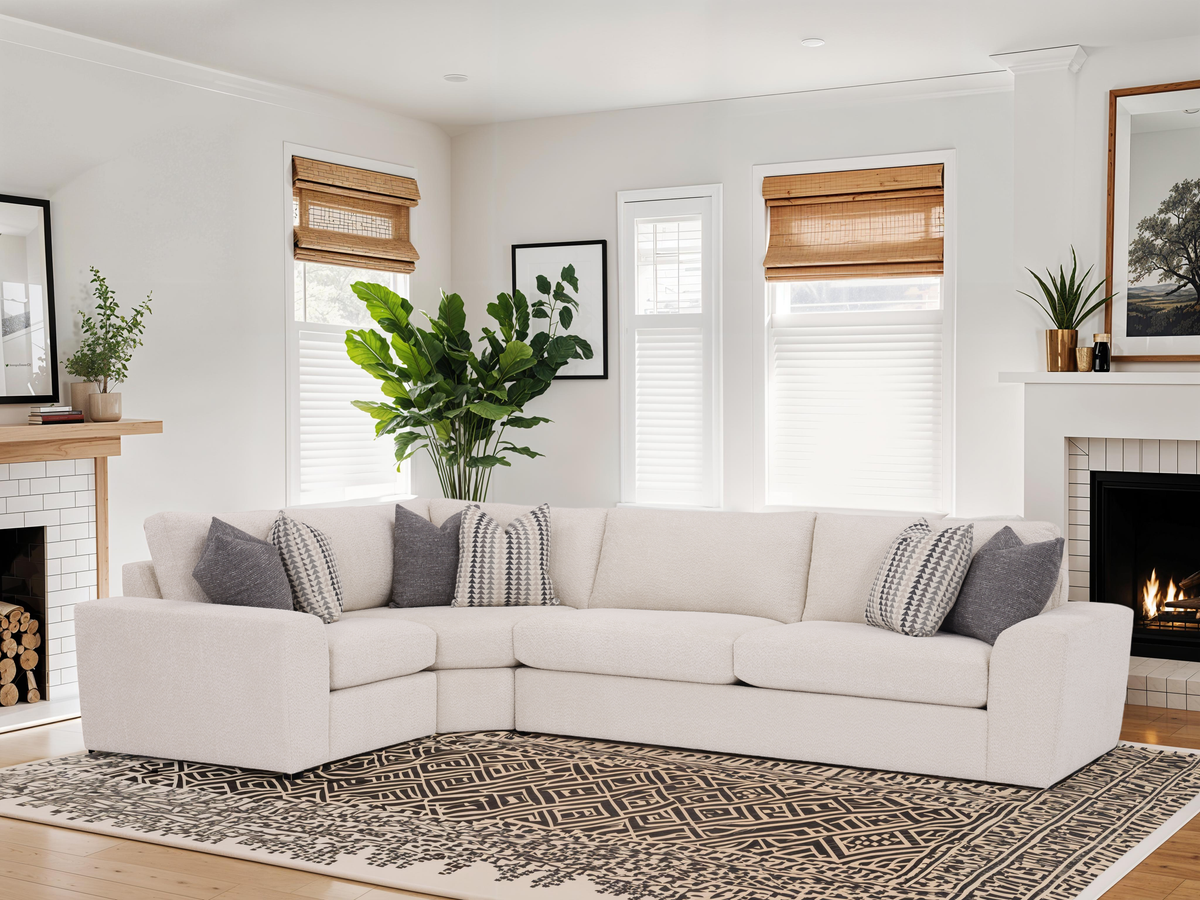 Stanton 607 Sectional - Shown in Dominator Cream | Furniture World