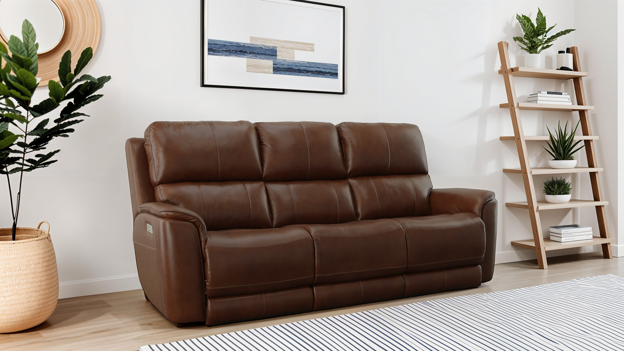 Stanton 727 Sofa – Shown in Top Drawer Cognac - Furniture World SW (WA)