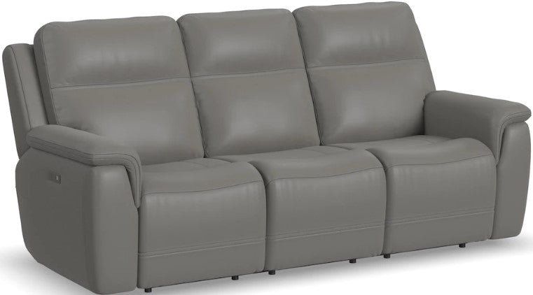 Flexsteel Sawyer Power Reclining Sofa with Power Headrests and Lumbar