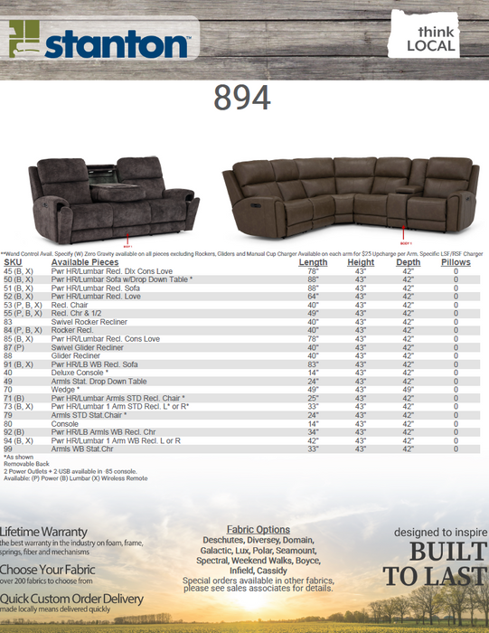 Stanton 894 Sofa – Shown in Cassidy Chocolate - Furniture World SW (WA)
