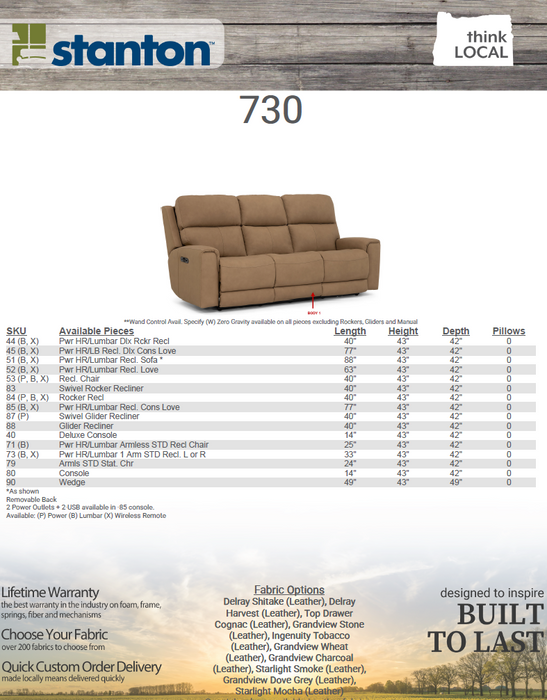 Stanton 730 Sofa – Shown in Grandview Wheat - Furniture World SW (WA)