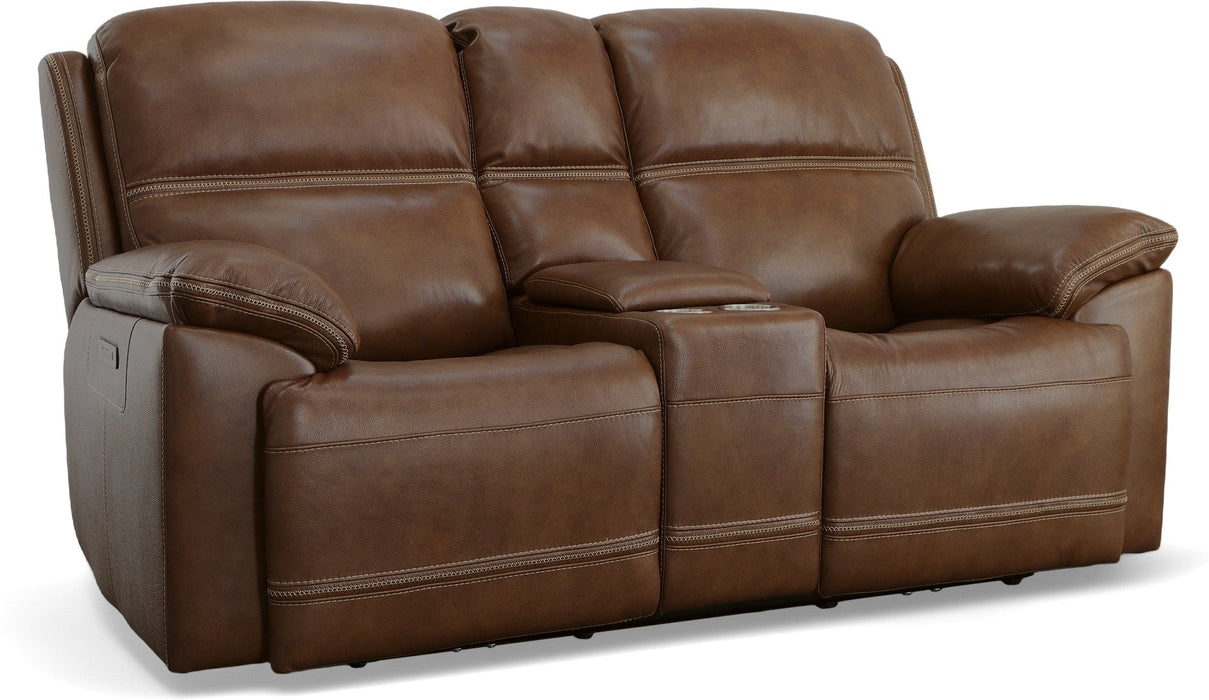 Jackson Power Reclining Loveseat with Console & Power Headrests - Furniture World SW (WA)