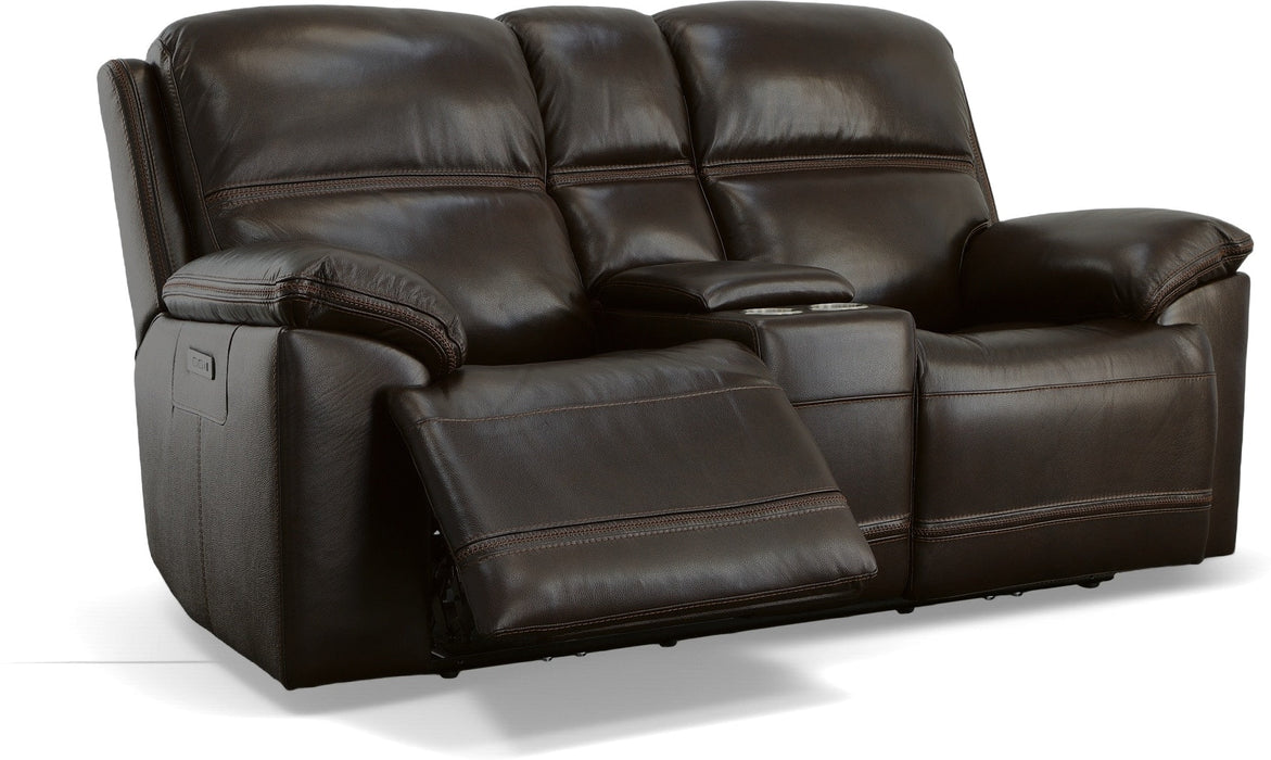 Jackson Power Reclining Loveseat with Console & Power Headrests - Furniture World SW (WA)