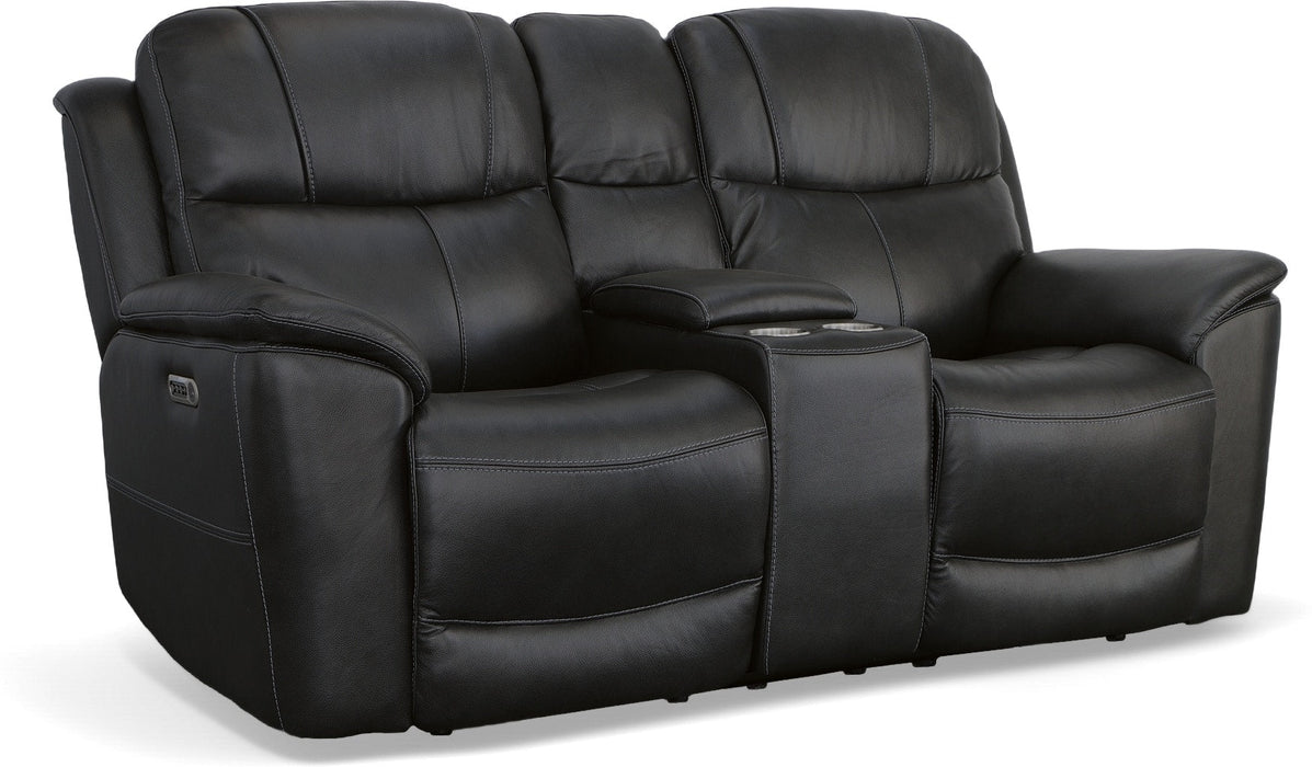 Crew Power Reclining Loveseat with Console & Power Headrests & Lumbar - Furniture World SW (WA)