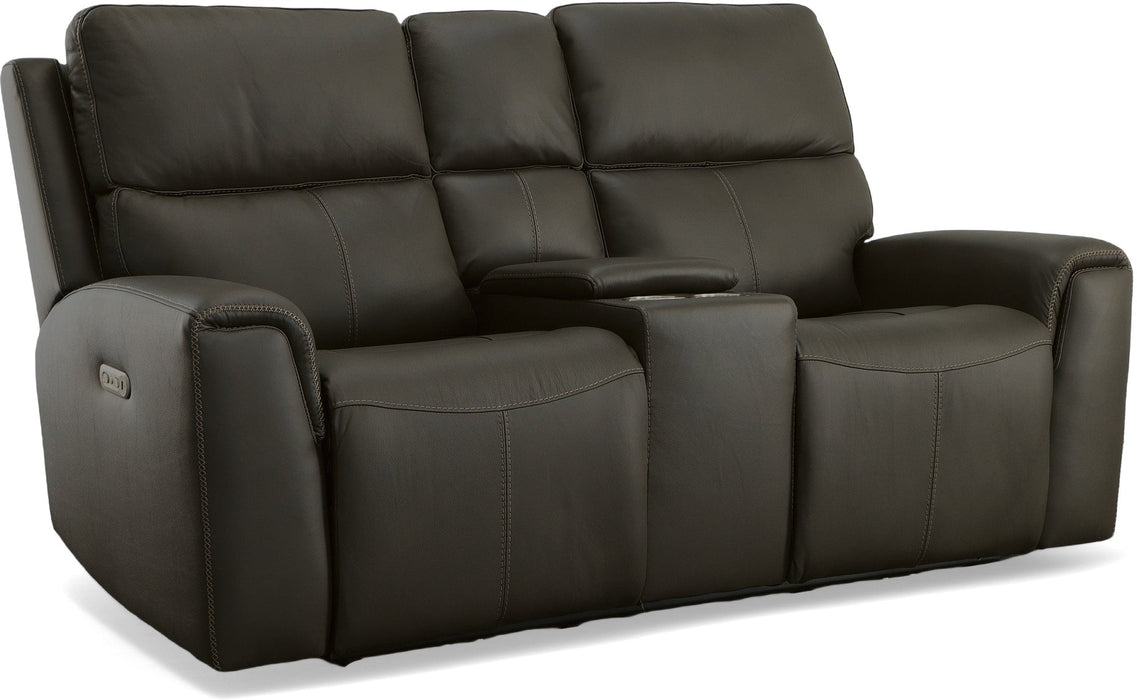 Jarvis Power Reclining Loveseat with Console & Power Headrests - Furniture World SW (WA)