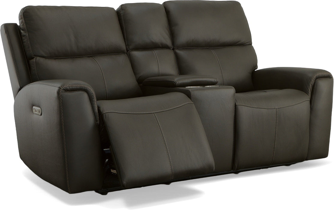 Jarvis Power Reclining Loveseat with Console & Power Headrests - Furniture World SW (WA)