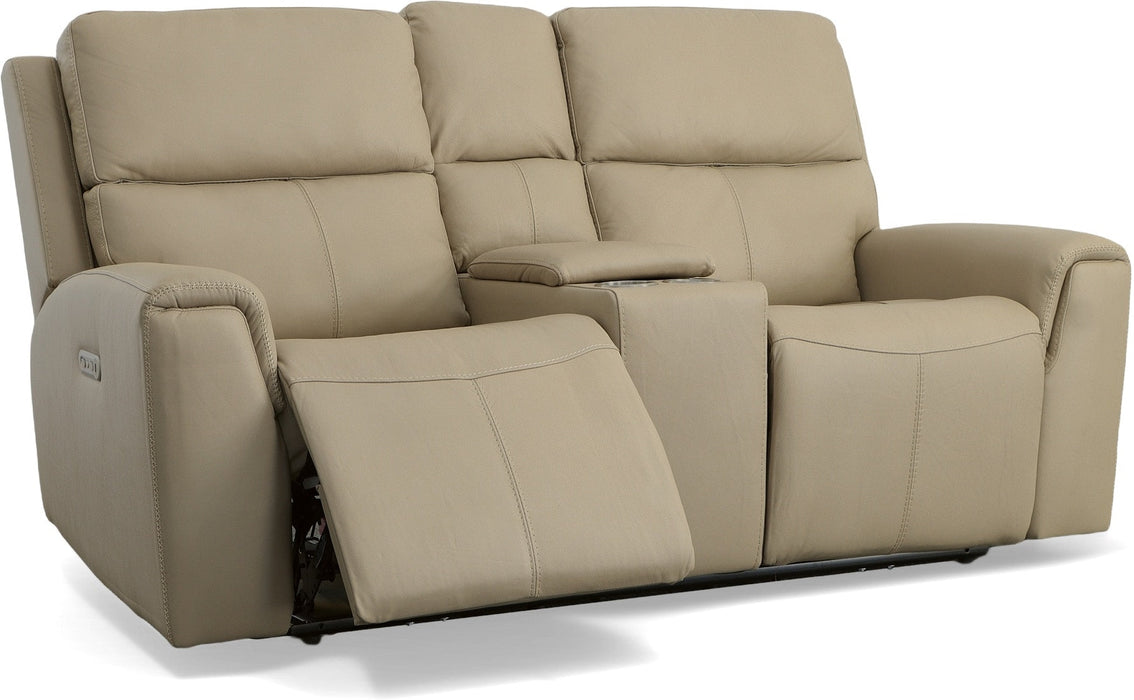 Jarvis Power Reclining Loveseat with Console & Power Headrests - Furniture World SW (WA)