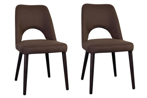 PRATO BROWN DINING CHAIR 2PC image
