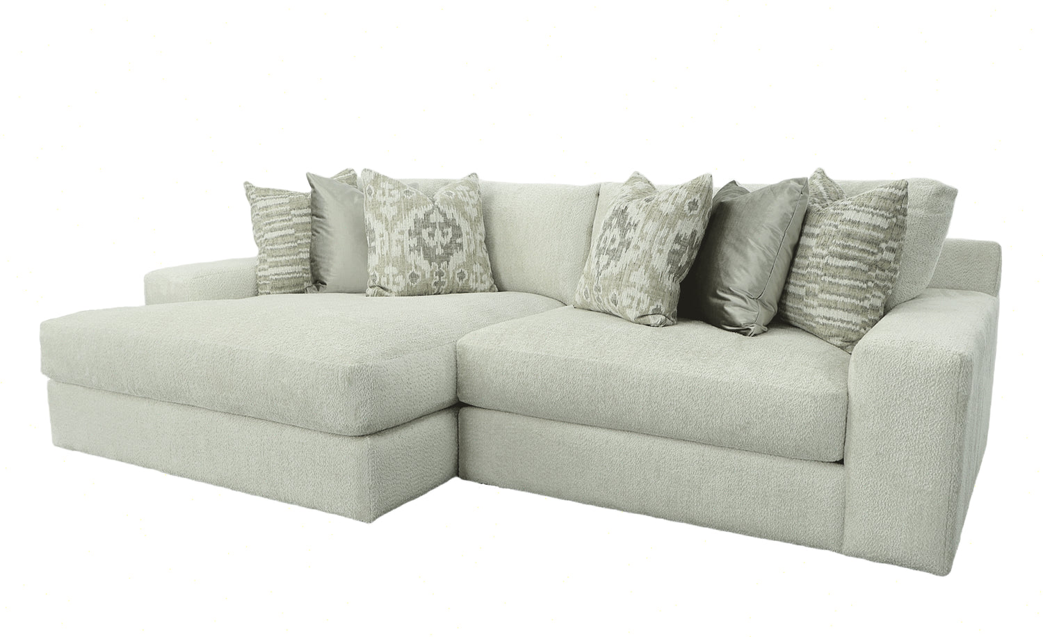 Puppy Sterling Babar Pewter Biryani Pewter Glam Velvet Otter Sectional 546 - Furniture World SW (WA)